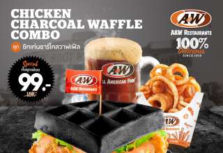 A&W Chicken Charcoal Waffle